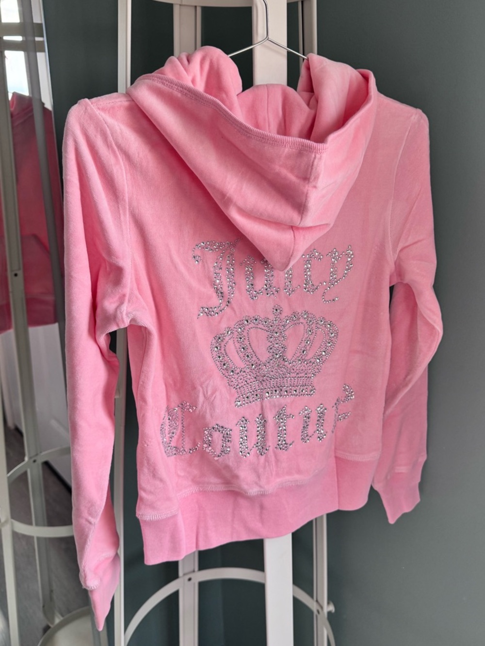 SOLD❣️NWT Juicy Couture Pink Velour Tracksuit Set Y2K Rhinestone S - Picture 3 of 10